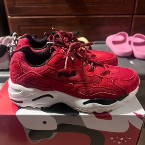 FILA Red Chunky Sneakers